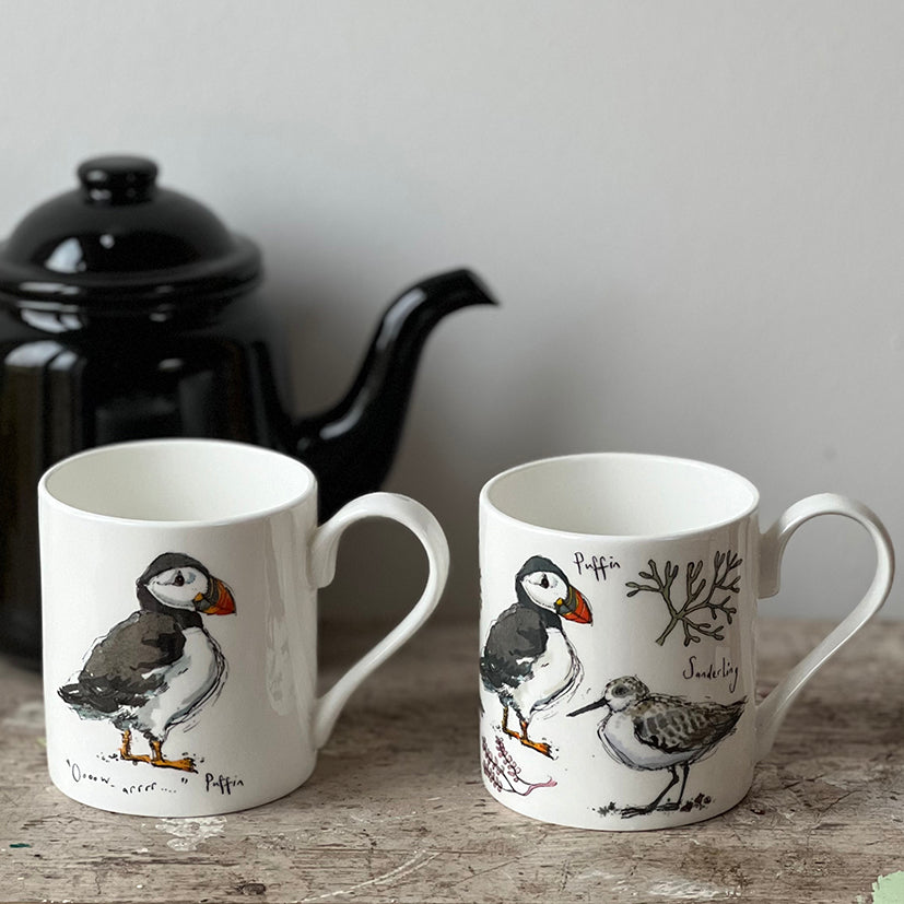 Bird mugs by Madeleine Floyd