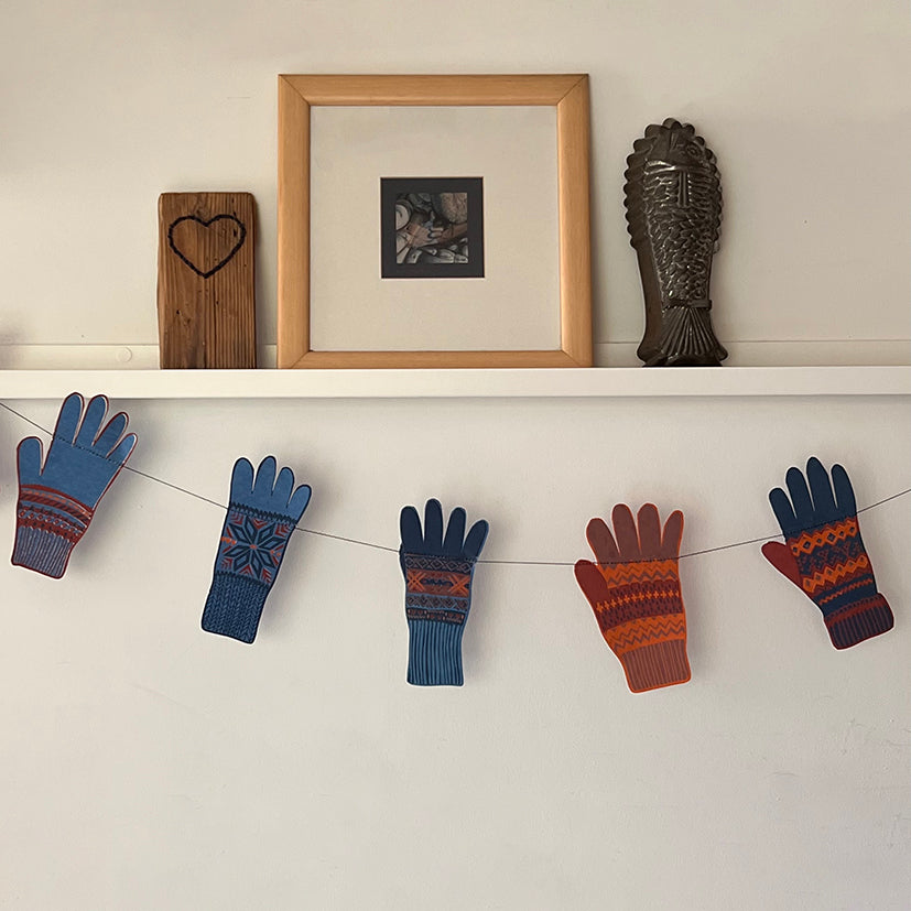 Fair Isle glove bunting