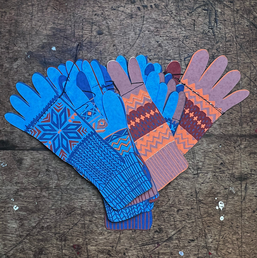Fair Isle glove bunting