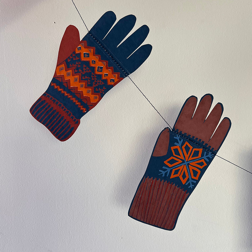 Fair Isle glove bunting