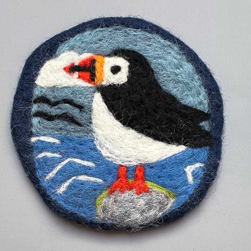 Puffin Felt coaster