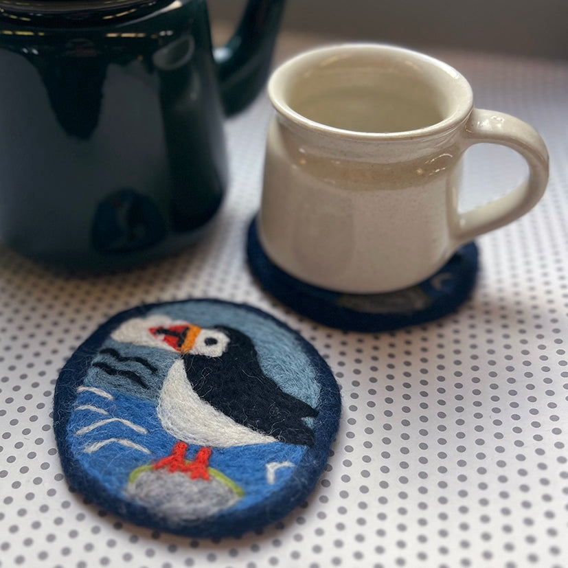 Puffin Felt coaster