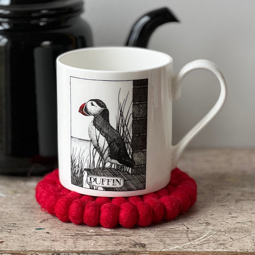 Puffin Nuffin Mug by Simon Drew