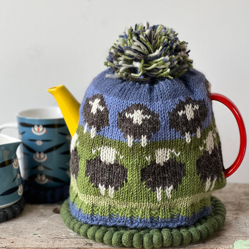 Hand knitted tea cosy
