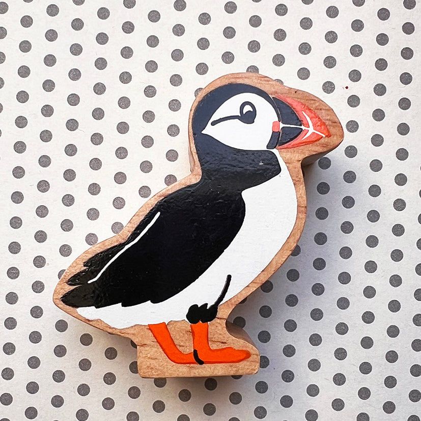 Wooden Shetland Pony and Puffin
