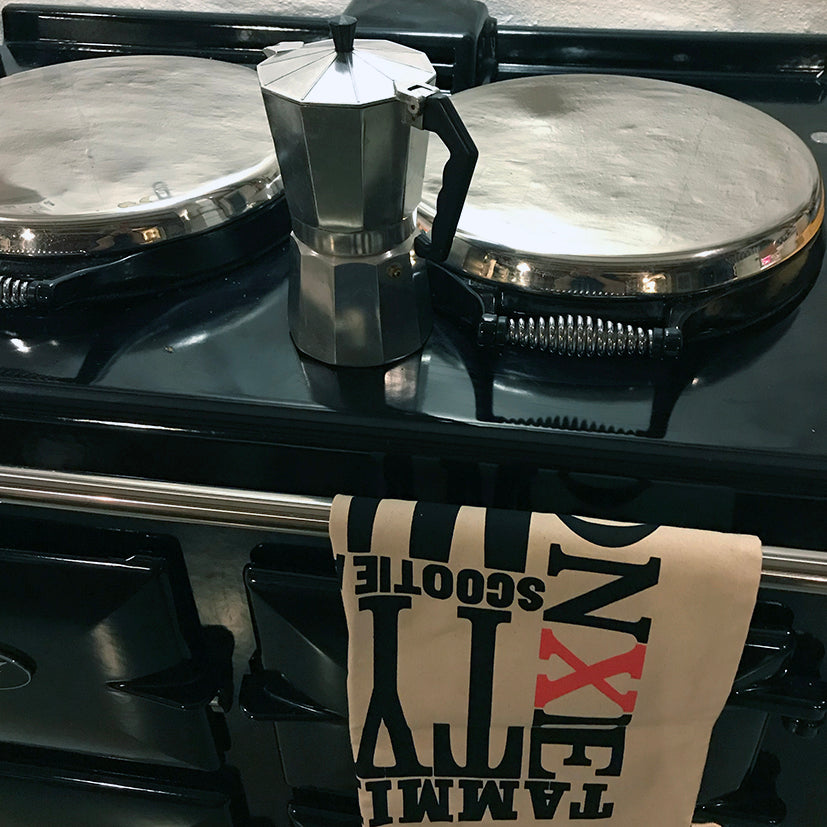 Shetland bird letterpress tea towel