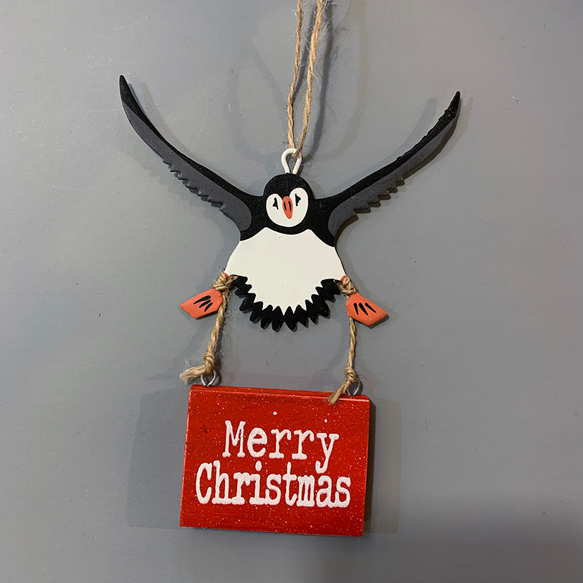 Merry christmas puffin
