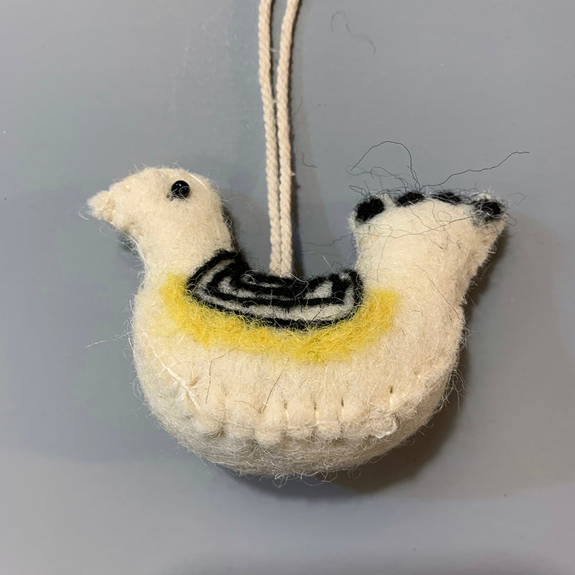 Felt bird decoration