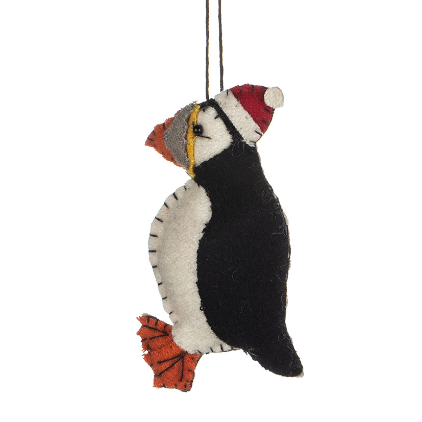 Felt puffin decoration