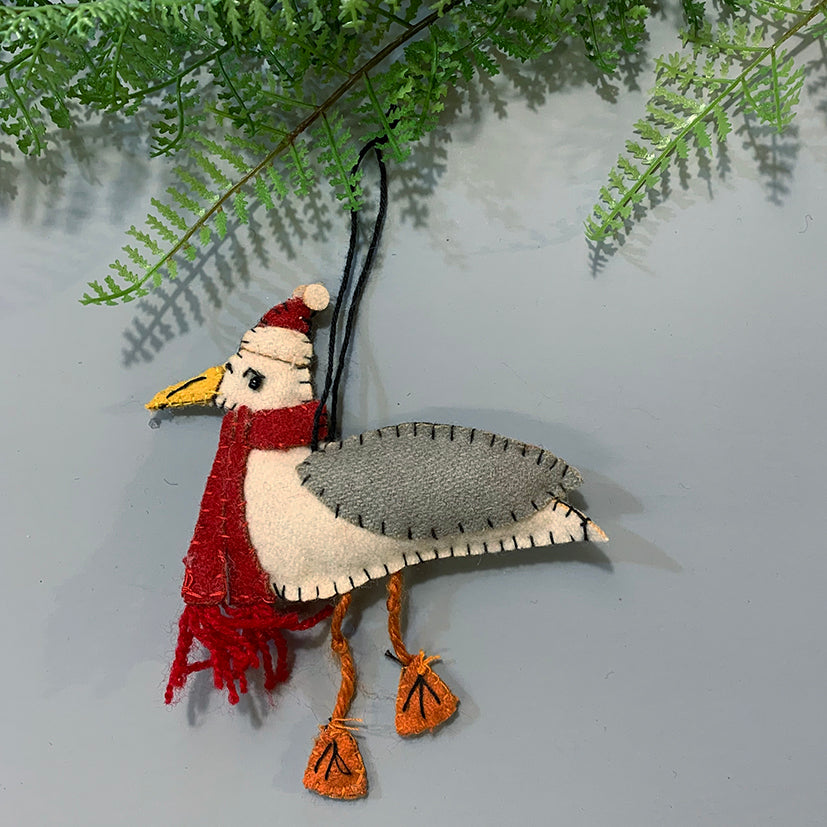 Felt seagull decoration