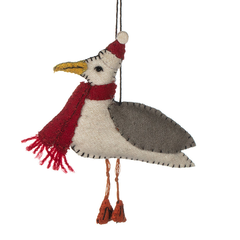 Felt seagull decoration