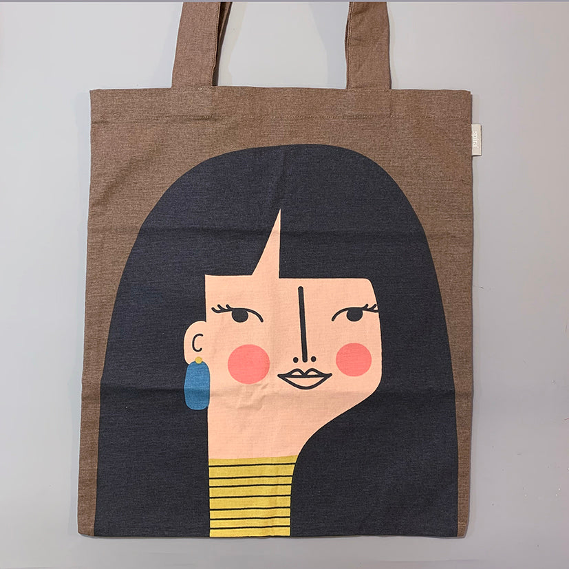 Handprinted cotton bag