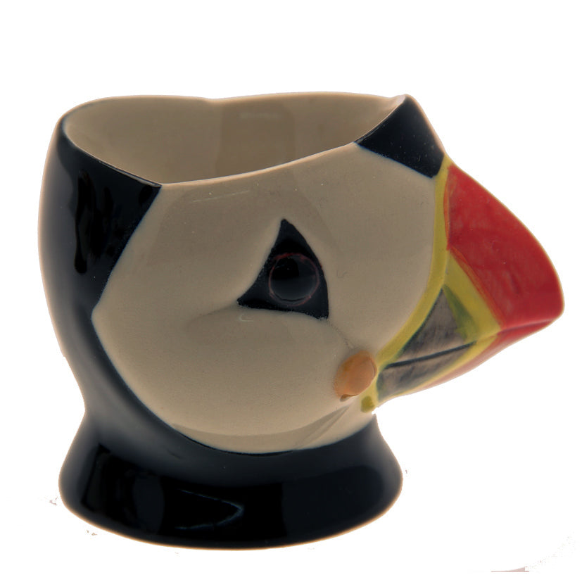 Ceramic Puffin Head Egg Cup