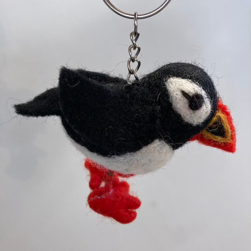 Felt Puffin Keyring