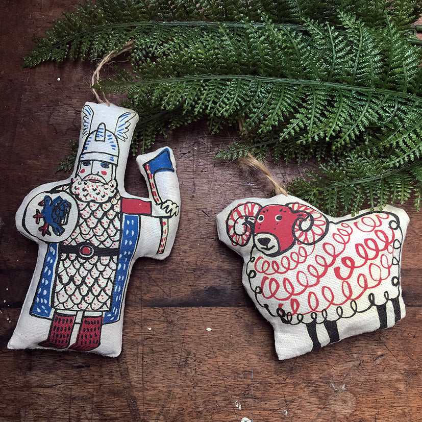 Kit for making sheep or viking decoration