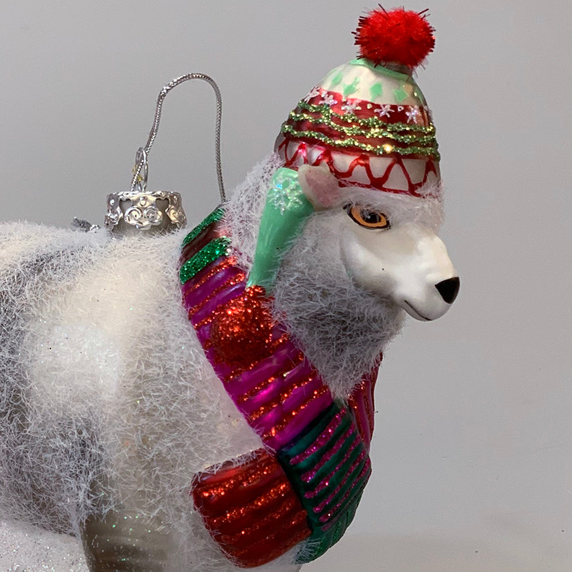 Glass sheep decoration