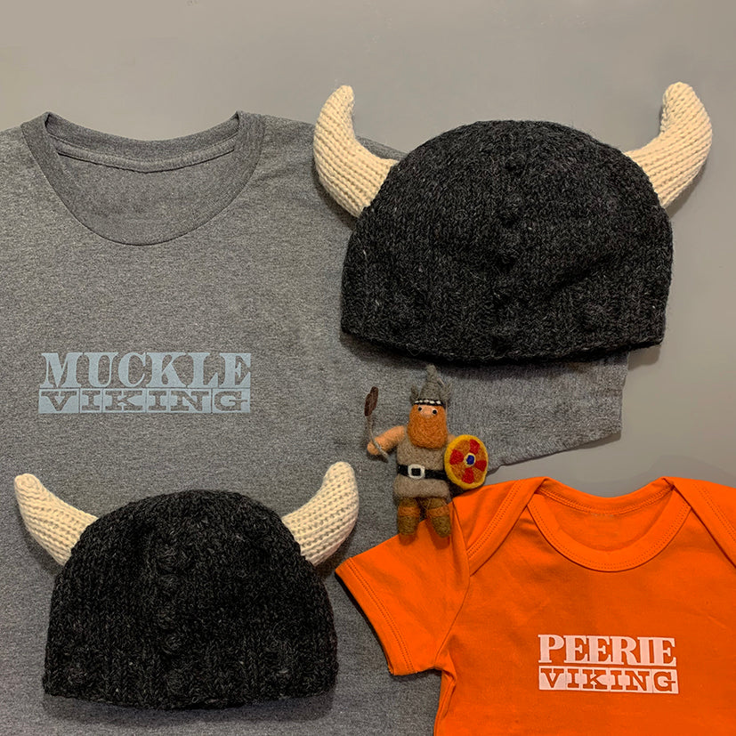 Childs Knitted Viking Hat