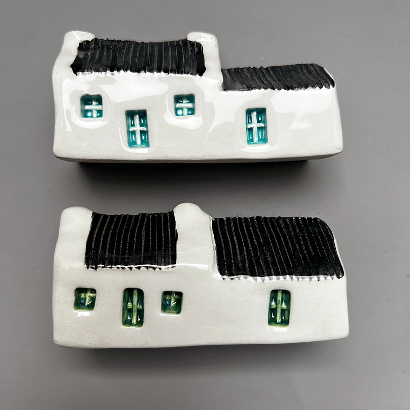 Handmade ceramic shetland croft houses