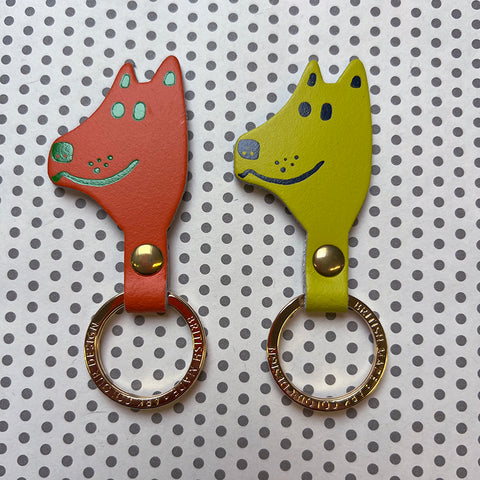 Dog face keyring