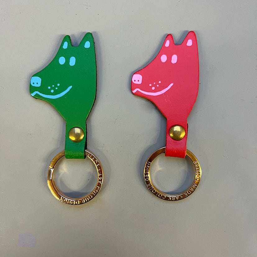 Dog face keyring