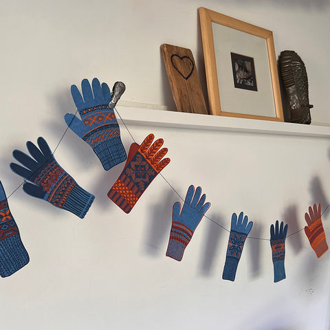 Fair Isle glove bunting