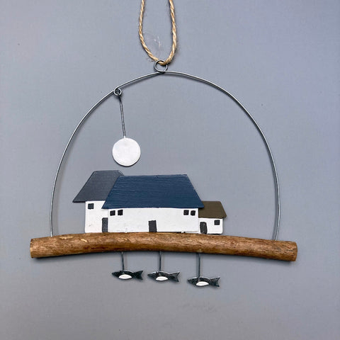 Moonlit Croft with fish