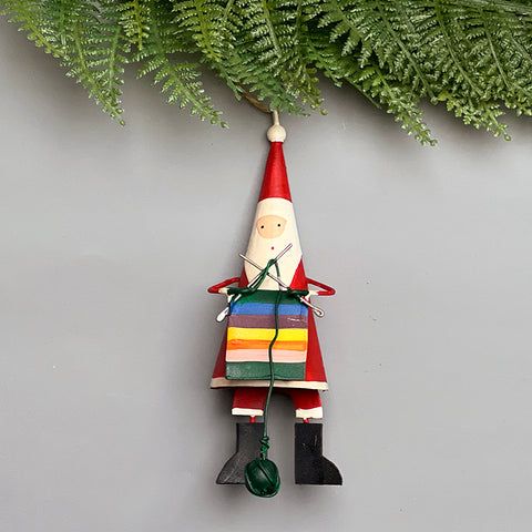 knitting santa decoration