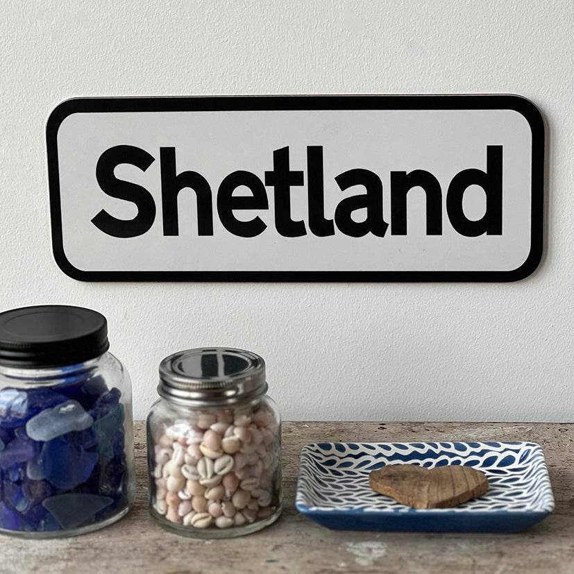 Shetland Road Sign