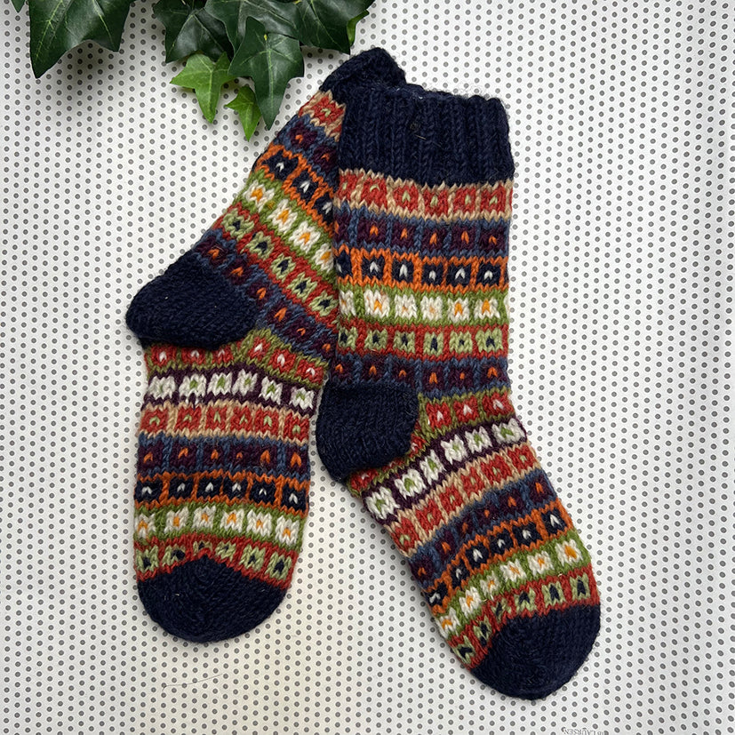 Fair trade Hand-Knitted Short Chunky Socks