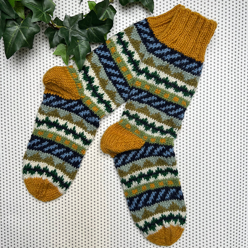 Fair trade Hand-Knitted Chunky Socks