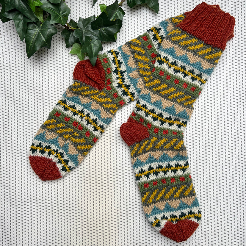 Fair trade Hand-Knitted Chunky Socks