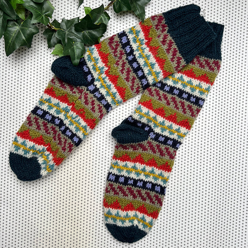 Fair trade Hand-Knitted Chunky Socks