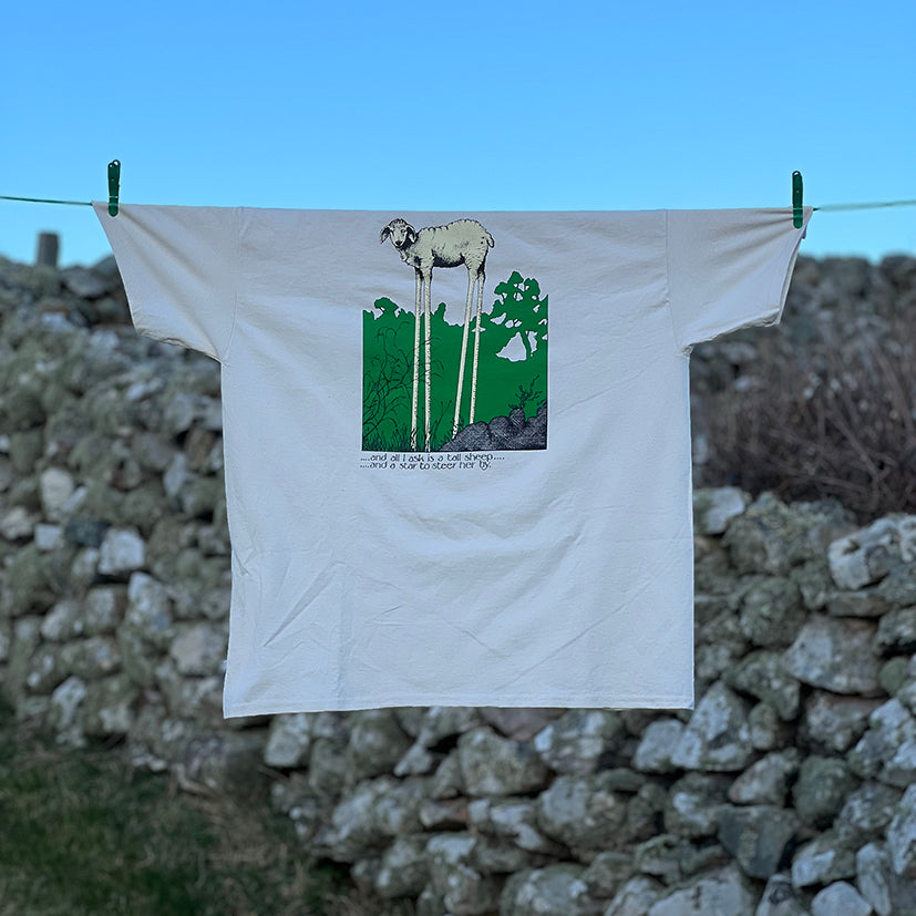 'Tall Sheep and a star' T-Shirt by Simon Drew