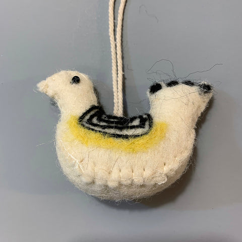 Felt bird decoration