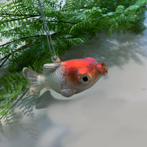 Glass goldfish decoration