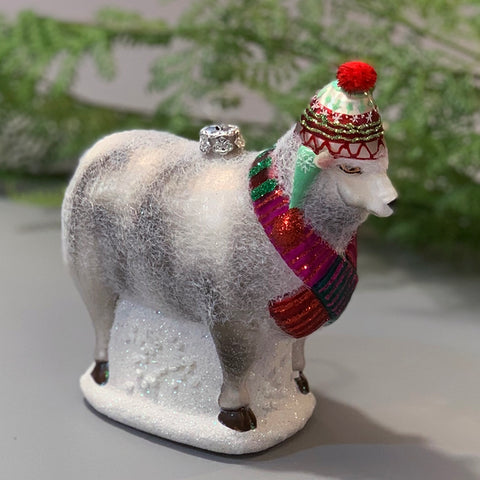 Glass sheep decoration